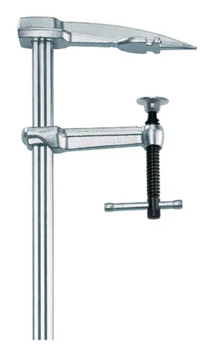 TORNILLO DE APRIETE PARA ESTRUCTURAS DE MADERA SPZ 800/140 - Schraubvorrichtung für Holzstrukturen mit einer Spannkraft von bis zu 12.000 N, ideal für Dachkonstruktionen und ausgestattet mit hitzebeständiger Spezialdruckplatte.