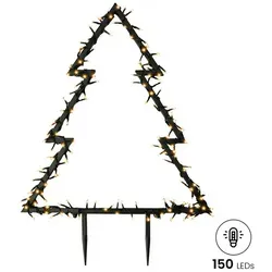 Tanne 75cm mit 150 LED Lichtern in schwarz von Gartenpirat