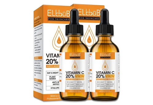 P-Beauty Gesichtsserum mit Vitamin C und E, 60ml – Anti-Aging & vegan - 2-teiliges Gesichtsserum für alle Hauttypen, feuchtigkeitsspendend und ohne schädliche Zusätze. Ideal für die tägliche Pflege von Gesicht und Dekolleté.