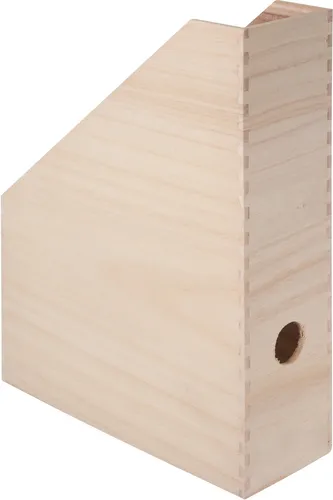 VBS Stehsammler Zeitschriftensammler Stehordner Zeitschriftenbox, Holz 25x9x32cm