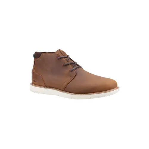 TOMS Herren Men Navi Boot Bootsschuh - Topaz Brown, Wasserabweisendes Leder - Wanderschuhe mit wasserabweisendem Leder und OrthoLite Eco X40 Einlegesohle für ganztägigen Komfort, ideal für Abenteuer in der Natur.
