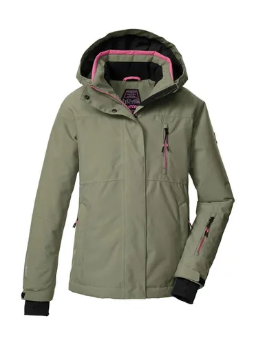 KILLTEC Kinder Funktionsjacke KSW 205 GRLS SKI JCKT - Skijacken für Kids mit 10.000 mm Wassersäule, atmungsaktiv und nachhaltig. Ideal für den Wintersport mit cleveren Features wie regulierbarer Kapuze und rutschfestem Schneefang.