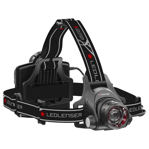 H14R.2 Stirnlampe, 1000 Lumen, Schwarz - Wiederaufladbare Stirnlampe in Schwarz mit bis zu 1000 Lumen für maximale Helligkeit und Flexibilität beim Einsatz im Freien.