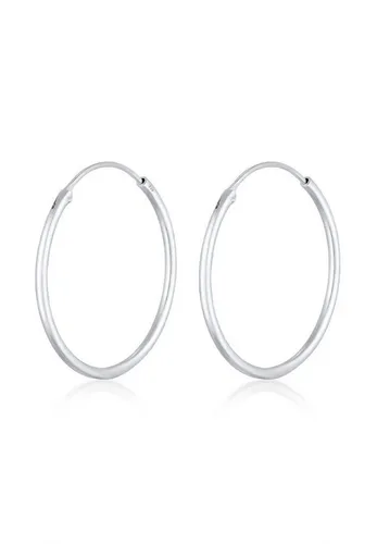 Elli Paar Creolen Rund Basic Klassisch 925 Silber - Klassische 925 Silber Creolen, die jedem Outfit einen eleganten Touch verleihen. Ihr minimalistisches Design macht sie zu einem vielseitigen Must-have für stilbewusste Frauen.