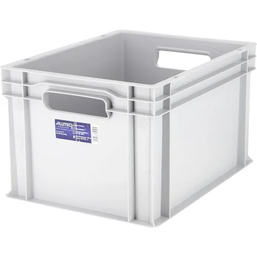 Alutec Industrie Stapelbehälter grau Stapelbox Aufbewahrungsboxen Obstkiste 23 l