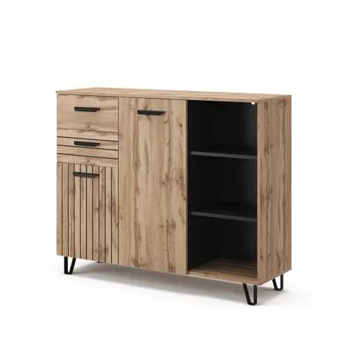 Vicco Kommode Amber, Braun, 120.1 x 100 cm von Vicco