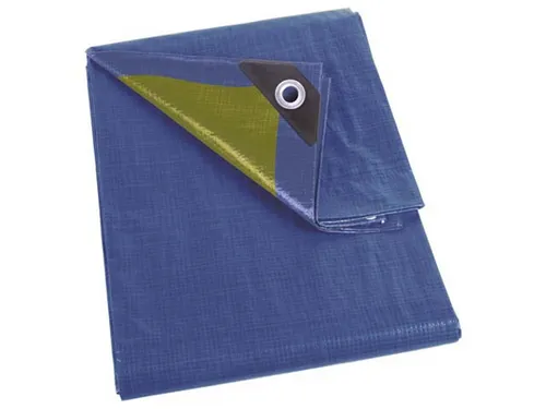 Abdeckplane stark 3x4 m Bauplane 110 g/m²  Blau/Khaki 110-0304