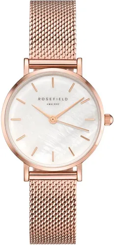 Rosefield Damenuhr The Small Edit - Elegante Roségold Uhr mit Mesh Band - Armbanduhren für Damen mit minimalistischem Design, 26 mm Durchmesser, austauschbare Bänder und geliefert in einer hochwertigen Geschenkbox – perfekt für jeden Anlass.