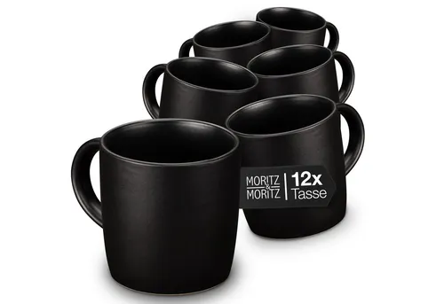 Moritz & Moritz Tasse 12tlg NORDIC Schwarz in schwarz von Moritz & Moritz