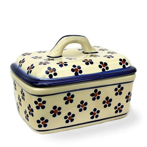 Bunzlauer Butterkästchen für 250 g Butter (Dekor Margarete) von Bunzlauer Keramik