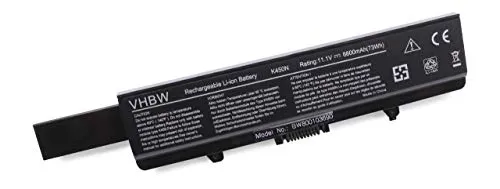 vhbw Akku kompatibel mit Dell Inspiron 14, 17, 1525, 1526, 1546, 1440, 1750, 1545 Notebook (6600mAh, 11,1V, Li-Ion)
