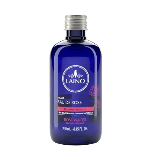 Laino Rosenwasser 250 ml - Natürliches Rosenduftwasser, Beruhigend, Weichmachend, Strahlende Haut, Straffend - 250 ml, 250 g - Toner