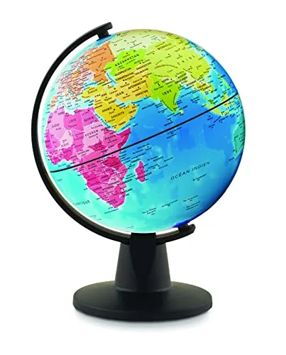 CTL 16 Beleuchteter Miniglobus für Kinder - Geowissenschaften: Interaktiver Miniglobus mit Beleuchtung, fördert das Lernen über Geografie und die Welt in einem kinderfreundlichen Design.