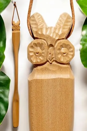 cm XXL Schuhanzieher Schuhlöffel hell Eule Eulenkopf Vogel Waldkauz Kauz ergonomisch geformt 70