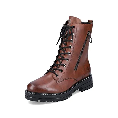 Remonte Damen Schnürstiefeletten D2281 - Wanderschuhe, gefüttert und warm, mit herausnehmbarer Innensohle für individuellen Komfort. Ideal für kalte Tage und lange Spaziergänge.