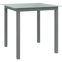 furnicato Gartentisch Hellgrau 80x80 cm – Stabil und Elegant - Der furnicato Gartentisch vereint modernes Design und Funktionalität. Mit einem stabilen Aluminiumgestell und einer pflegeleichten Glasplatte ist er ideal für Garten, Balkon oder Terrasse. Genießen Sie gesellige Stunden im Freien!