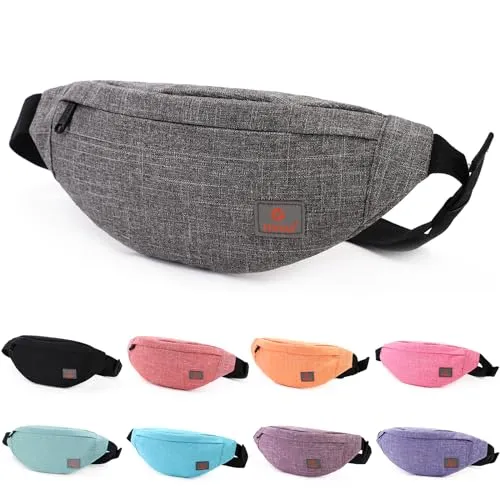 TINYAT Gürteltasche Bauchtasche Super Leichtgewicht Paket für Wandern Sportart Damen und Herren Grau,T201