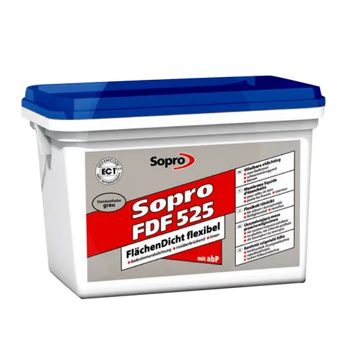 Sopro Flächendicht 5 KG FDF 525 - Flüssige Fliesenabdichtung - Dichtmaterialien für Wände, hochwertige Flüssigfolie mit optimaler Flexibilität und Wasserdichtigkeit, ideal für Bad und Küche.