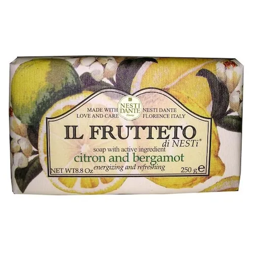 Nesti Dante Firenze Seife Il Frutteto di Nesti - Citron & Bergamotte - Luxuriöse, handgefertigte Seife aus Florenz, rein pflanzlich und belebend. Genießen Sie den frischen Duft von Zitrusnoten, ideal als Geschenk oder für den eigenen Gebrauch.