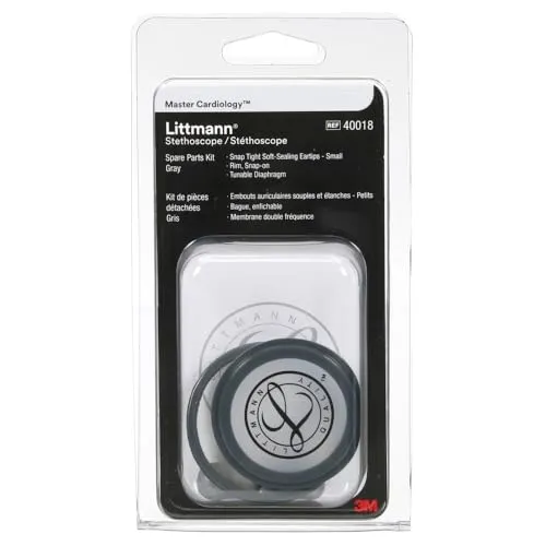 3M Littmann Stethoskop Ersatzteil-Set Master Cardiology 40018 - Grau - Stethoskope Ersatzteil-Set in Grau, mit abstimmbarem Diaphragma für präzise Diagnosen und einfacher Reparatur, ideal für Mediziner.