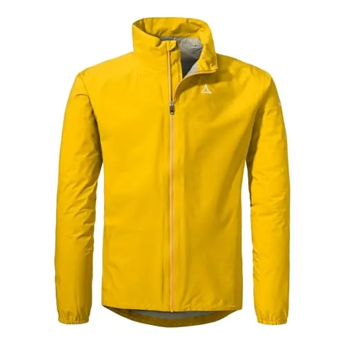 Fahrradjacke SCHÖFFEL, Gr. 54, molten gold - Funktionsjacke für Radsport, atmungsaktiv und wasserabweisend – ideal für unerwartete Wetterumschwünge beim Sport im Freien.