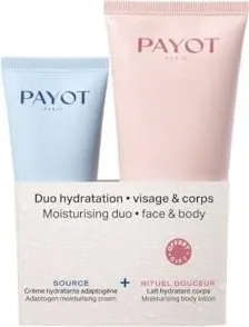 Moisturising Duo Face & Body Gift Box - Ganzkörperpflege-Set mit adaptogener Feuchtigkeitscreme für das Gesicht und reichhaltiger Körperlotion für intensive Hydratation.