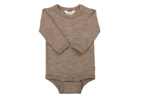 Joha Langarmbody aus Merinowolle/Seide in Beige (Größe 80) - Hochwertiger Langarmbody aus 85% Merinowolle und 15% Seide, ideal für empfindliche Haut. Bequem und pflegeleicht, perfekt für die kalte Jahreszeit.