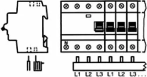 ABB Phasenschiene ausbrechbar PS 3/60 A 3-pol. 10mm² von ABB
