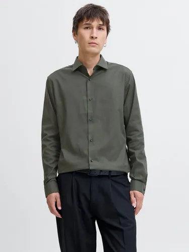 Jprblaparker Shirt L/S Noos - Stylisches Slim Fit Hemd mit Button-Down-Kragen und langen Ärmeln, ideal für elegante Anlässe und den Alltag.