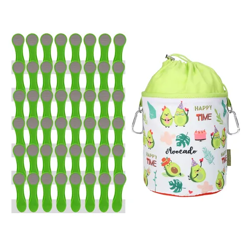 bellaCott Wäscheklammern Set Avocado 48 Stück - Praktisches Set mit 48 langlebigen Wäscheklammern und passendem Beutel. Ideal für den täglichen Gebrauch und eine ordentliche Wäscheaufbewahrung.