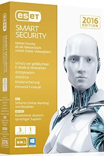 ESET Smart Security 2016 Edition 3 User - Umfassender Schutz für Ihre Geräte - Security-Suiten mit Antivirus, Antispyware und Firewall, ideal zum Schutz von bis zu 3 Geräten vor Bedrohungen.