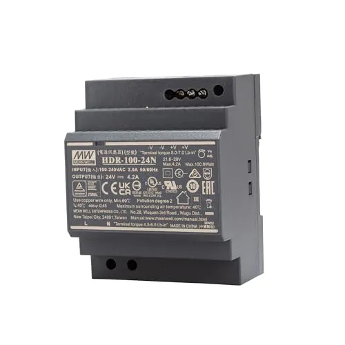 Mean Well HDR-100-24N Hutschienen-Netzteil 24V DC 4.2A von MEAN WELL