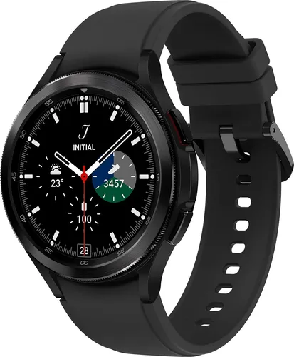 Samsung Galaxy Watch4 Classic 46mm - Runde Bluetooth Smartwatch mit drehbarer Lünette - Smartwatch für Fitness-Tracking und Gesundheitsüberwachung, inklusive EKG und Blutdruckmessung. Elegant aus Edelstahl, mit 36 Monaten Garantie für sorgenfreie Nutzung.