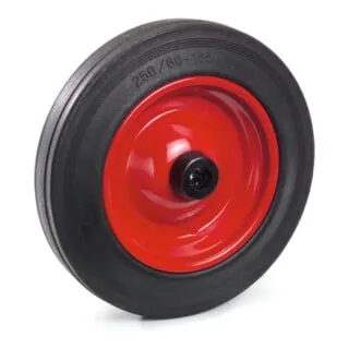 Vollgummirad mit Kunststofffelge, ø250 x 60mm - Sackkarren - Robustes Vollgummirad mit einer Tragkraft von 250 kg, ideal für schwere Transporte und langlebig durch pulverbeschichtete Oberfläche.