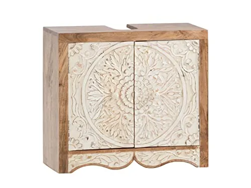 Woodkings Waschbeckenunterschrank Delhi I 67 cm breit in braun von Woodkings