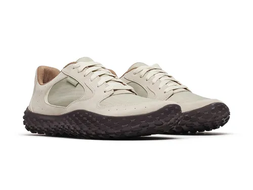 Merrell Minimal-Sneaker Wrapt - Wasserdichte Barfußschuhe für Herren in Beige/Braun, Größe 43,5 (9,5) - Laufschuhe mit einzigartiger Gummisohle und wasserdichtem Obermaterial aus Schweinsveloursleder, ideal für ein Barfußgefühl und optimalen Komfort.