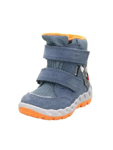 Superfit Jungen ICEBIRD warm gefütterte Gore-Tex Stiefel, HELLBLAU/ORANGE 8000