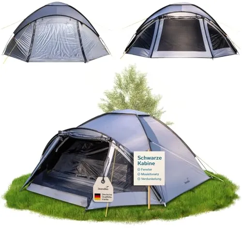 Skandika Kuppelzelt Dale Sleeper 4-Personen in schwarz von Skandika