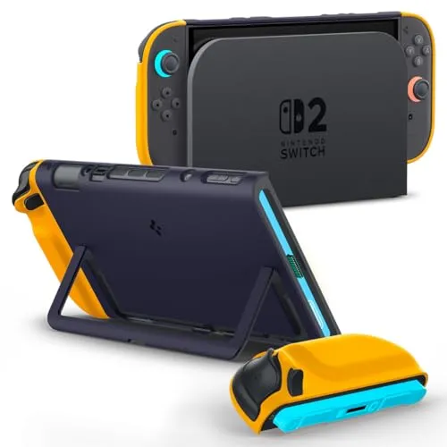 Spigen Nano Pop Hülle Kompatibel mit Nintendo Switch 2 2025 Case mit Abdeckung für den eingebauten Ständer Zubehör - Blaubeer Navy