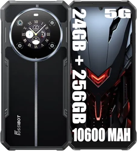 FOSSiBOT F109 5G Smartphone ohne Vertrag (2024), 10600mAh Akku / 18W, 24GB + 256GB, Octa Core, 50MP Kamera + 16MP, Android 14 6.75 Zoll, Simlockfreie Handys, W/ 1.32
