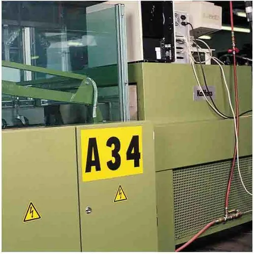 Brady 1534-A, B-946 Vinylbeschriftung, Schwarz auf Gelb, 22 x 57 mm