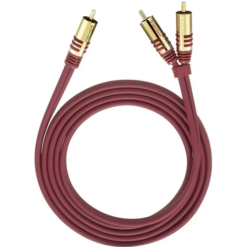 Oehlbach 20561 Cinch Audio Y-Kabel 1.00 m - HiFi-Kabel mit vergoldeten Steckkontakten für optimale Signalübertragung und hohe Flexibilität, ideal für anspruchsvolle Audio-Anwendungen.