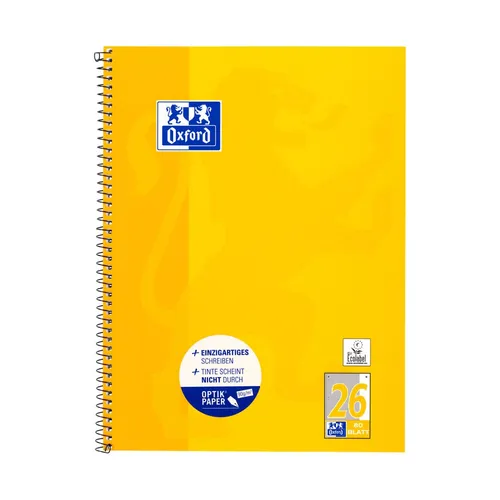 Oxford Collegeblock, DIN A4+, kariert, 80 Blatt