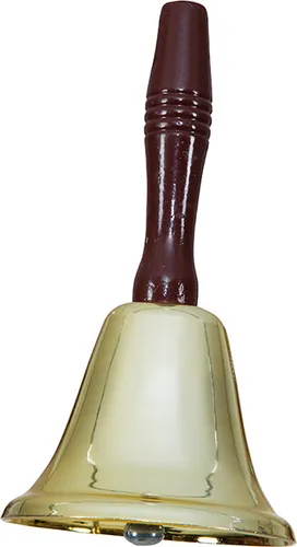 Glocke messing mit Holzgriff 18cm Weihnachten Bescherung Weihnachtsmann