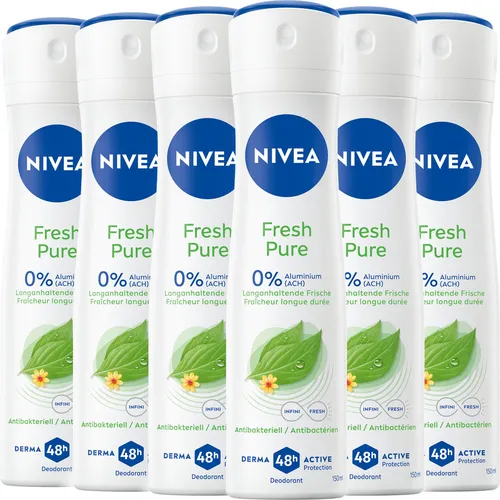 NIVEA Deodorant Fresh Pure Deo Spray, 6 x 150ml von Beiersdorf