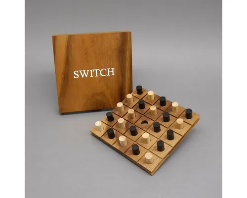 ROMBOL Denkspiele Spiel SWITCH - taktisches Brettspiel, Strategiespiel, Holzspiel