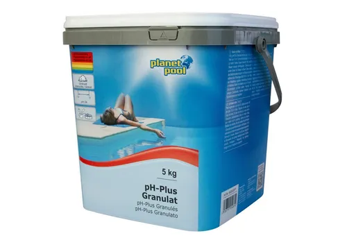 Planet Pool pH-Plus Granulat 5 kg - Effektives pH-Plus Granulat für die Poolpflege, hebt den pH-Wert des Schwimmbadwassers auf den idealen Bereich von 7,0-7,6 und sorgt für ein optimales Badeerlebnis.