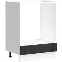 vidaXL Herdumbauschrank Lucca Schwarz