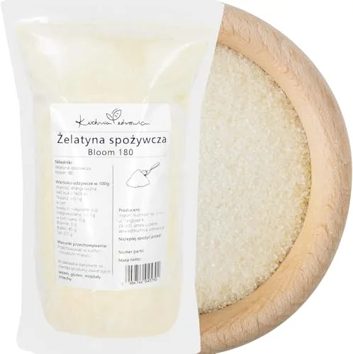 Gelatine Pulver 180 Bloom 1 kg – Hochwertige Speisegelatine für Desserts & Gesundheit - Koch- & Backzutaten: 180 Bloom Gelatine für Desserts und Gelenkgesundheit, 85% reines Eiweiß, ohne Zusatzstoffe – ideal für eine proteinreiche Ernährung.