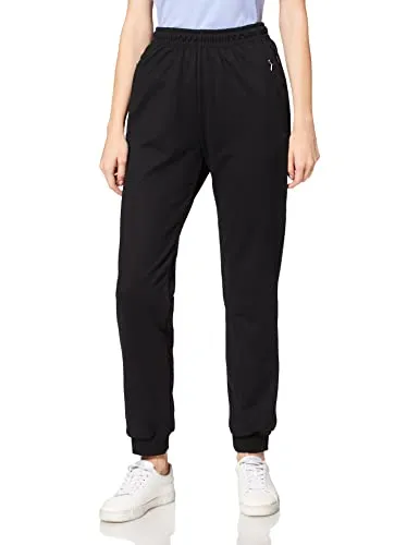 Trigema Damen Sporthose Jogginghose 574096, Schwarz, Größe M - Sport-Jogginghose für Damen, aus hochwertiger Sweat-Qualität mit elastischen Bündchen für optimalen Tragekomfort und klassischen Schnitt.